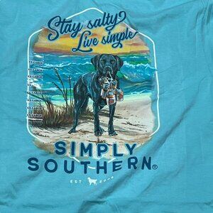 Simply Southern Short Sleeve T XXL Shirt Black Lab Stay Salty Live Simple 2XL